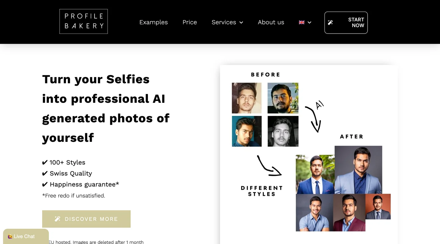 FireShot Capture 404 - Your AI picture Generator - Profile Bakery - www.profilebakery.com